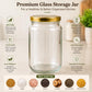 Pure Source India 1 Litre Glass Storage Jar with Airtight Lid | Food-Safe Multipurpose Container for Kitchen & Pantry | Dry Fruits, Spices, Tea, Coffee, Sugar, Snacks & Grocery Storage