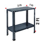Iron Matte Finish (2 X 1 X 2FT) (2 SHELF) Adjustable Display Rack