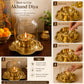 Pure Source India 150ml Oil Capacity Brass Akhand Diya with Glass Cover | Long Burning Akhand Jyot Lamp | Wind Protection Glass Dome | Traditional Puja Diya for Home Temple, Mandir & Festivals