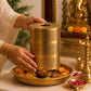 Pure Source India 6 Inch Akhand Jyot Wind Protector | Akhand Deep Cover | Diya, Deepak & Jyoti Metal Safety Guard for Puja Mandir