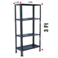 Iron Matte Finish (2 X 1 X 3 FT) (4 Shelf) Adjustable Display Rack for Home Office & Gym Use