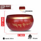 Pure Source India 5 Inch Brass Singing Bowl with Striker | Tibetan Buddhist Meditation Bowl | OM Bowl & Prayer Bell for Meditation, Pooja, Yoga & Music Therapy – Red