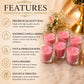 Pure Source India Glass Votive Candles, Pack of 12, (Scented - Apple Cinnamon)