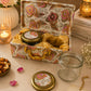 Pure Source India Empty Dry Fruit Gift Box with 2 Airtight Glass Jars | Luxury Hamper Box with Satin Lining | Reusable for Dry Fruits, Wedding, Diwali, Rakhi & Corporate Gifts