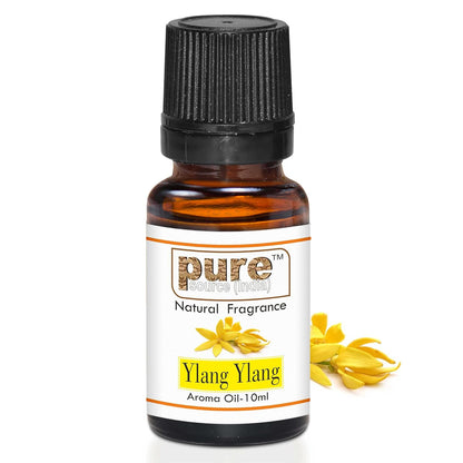 Pure Source India Ylang Ylang Aroma Oil | Premium Fragrance Oil for Diffuser, Aromatherapy, Meditation, Candles, Soap Making, Humidifier & Home Air Freshener