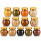 Pure Source India 250ml Glass Matka Shape Storage Jar with Lid | Multipurpose Airtight Container for Spices, Dry Fruits, Pickles, Tea & Kitchen Storage