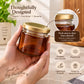 Pure Source India 250 ML Amber Glass Storage Jar | Wide Mouth Kitchen Jar for Pickles, Spices, Dry Fruits, Cookies & Snacks