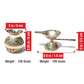 Flower Embossed Colourful Meenakari Decorated Premium Brass Pooja Thali Set with Red Velvet Box, Festival Religious Return Gift Item