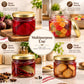 Pure Source India 250 ML Red Glass Storage Jar | Wide Mouth Kitchen Jar for Pickles, Spices, Dry Fruits, Cookies & Snacks