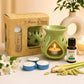 Pure Source India Ceramic Aroma Set (Green)