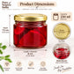 Pure Source India 250 ML Red Glass Storage Jar | Wide Mouth Kitchen Jar for Pickles, Spices, Dry Fruits, Cookies & Snacks