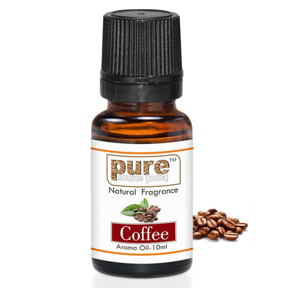 Pure Source India COFFEE Aroma Oil | Premium Fragrance Oil for Diffuser, Aromatherapy, Meditation, Candles, Soap Making, Humidifier & Home Air Freshener