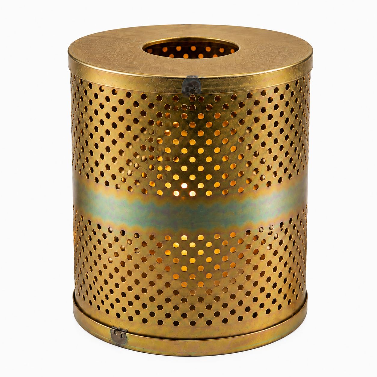 Pure Source India 6 Inch Akhand Jyot Wind Protector | Akhand Deep Cover | Diya, Deepak & Jyoti Metal Safety Guard for Puja Mandir