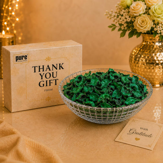 Pure Source India Decorative Potpourri Bowl with Relaxing Fragrance | Ready-to-Gift Shrink Wrapped | Thank You Gift | Home Decor, Center Table, Living Room & Festive Decoration