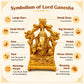 Lord Ganesha Statue with Arch, Hindu Deity Idol, Gold, 4 Inch, Decorative Figurine for Home Temple, Vastu, Wealth & Auspicious Beginnings