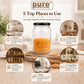 Pure Source India Glass Jar Container With Metal Black Airtight Lid, Capacity 500gm