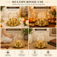Pure Source India 150ml Oil Capacity Brass Akhand Diya with Glass Cover | Long Burning Akhand Jyot Lamp | Wind Protection Glass Dome | Traditional Puja Diya for Home Temple, Mandir & Festivals