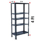 Iron Matte Finish (2 X 1 X 4 FT) (5 Shelf) Adjustable Display Rack for Home Office & Gym Use