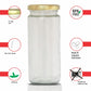 Kitchen Storage long Bamboo Glass Jars (200 ml, Transparent) For Sauce, Pickle, Cereal, Spice, Spaghetti Noodles