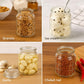 Pure Source India 500ml Glass Jar with Airtight Lid | Square Pattern Design | Kitchen Organizer for Spices, Pickles, Dry Fruits, Sugar & Snacks