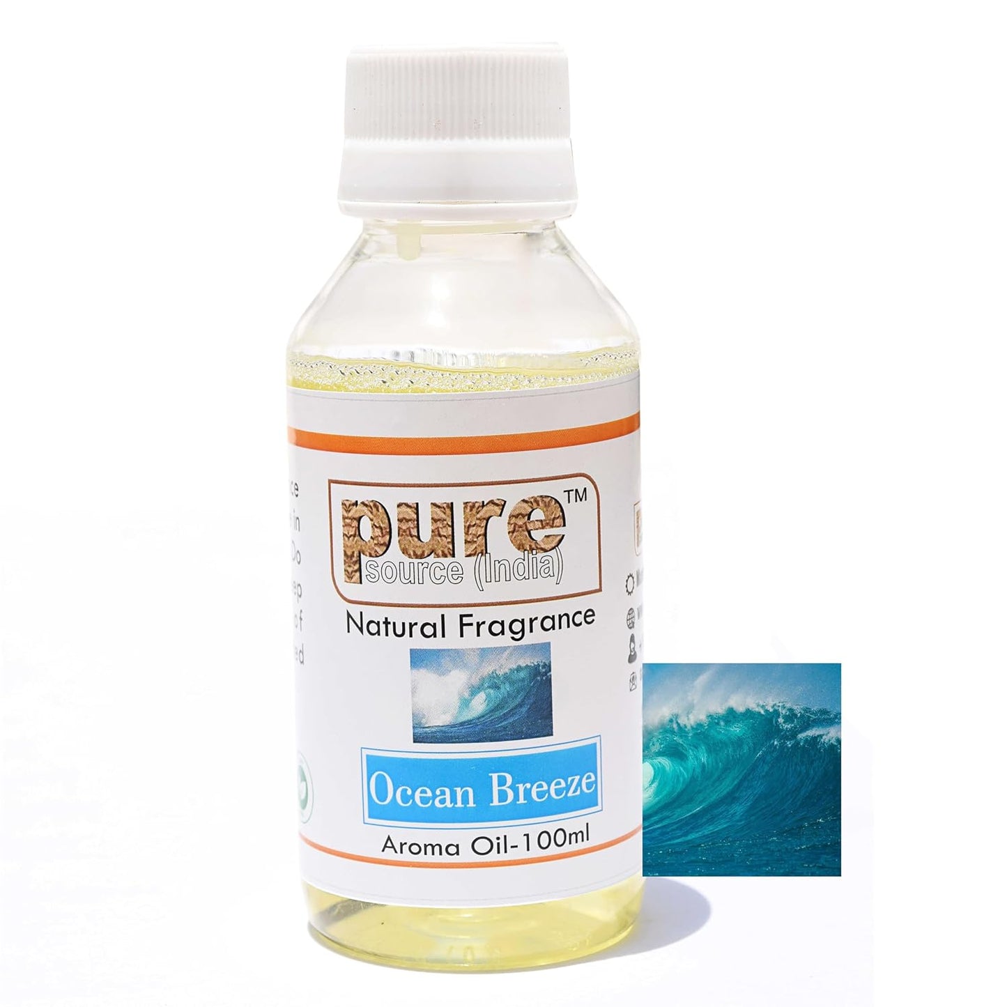 Pure Source India Ocean Breeze Aroma Oil | Premium Fragrance Oil for Diffuser, Aromatherapy, Meditation, Candles, Soap Making, Humidifier & Home Air Freshener