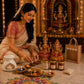 Pure Source India Diwali Pooja Gift Set with Roli Kumkum & Ghee Wicks Complete Diwali pooja and gifting combo (White)