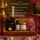 Pure Source India Diwali Gift Set with Black 3 Hole Aroma Burner, Aroma Oil, Scented Candle & Potpourri Potli | Festive Home Fragrance Gift Hamper