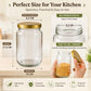 Pure Source India Glass Jar Container, with Airtight Lid, Suitable for Kitchen Stuff, Capacity-1 Ltr