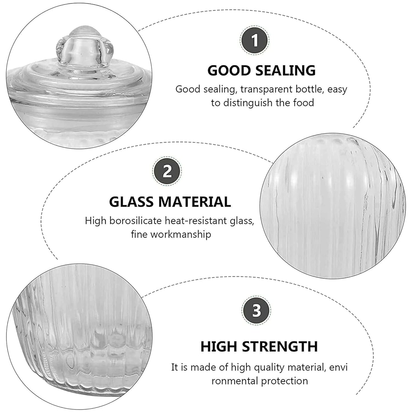 Pure Source India 2kg Glass Jar Food Safe Storage Container for Kitchen With Airtight Lid