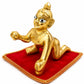 Pure Source India Gold Brass Laddu Gopal Idol | Bal Gopal Krishna Murti for Pooja, Home Temple & Decoration | Religious Gift for Janmashtami, Housewarming & Festivals