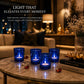 Pure Source India Pack of 6 Tea Light Votive Glass Candle Holders – Perfect for Diwali, Weddings, Spa & Holiday Décor (Blue)