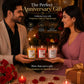 Pure Source India Pack of 6 Votive Glass Scented Candles, Diwali Home Decor Gift (Fragrance-Rose, Jasmine & Sandalwood)
