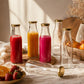 Pure Source India 500 ML Clear Glass Milk, Water and Juice Bottle With Airtight & Leak Proof Cap
