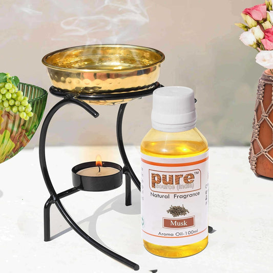 Pure Source India Musk Aroma Oil 100ml – Pure Essential Oil Blend | Undiluted Fragrance Oil for Diffuser, Aromatherapy, Massage, Humidifier, Potpourri, Candle & Soap Making
