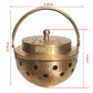 Pure Source India Multipurpose Brass Kapoor Dani, Aroma Diffuser, Incense Burner, Pack of 1