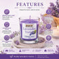 Pure Source India Lavender Votive Candles Set of 4,Scented Glass Candles, Aromatherapy Lavender Fragrance, Long Burning Decorative Candles for Home Décor, Bedroom, Relaxation, Meditation & Gift Giving