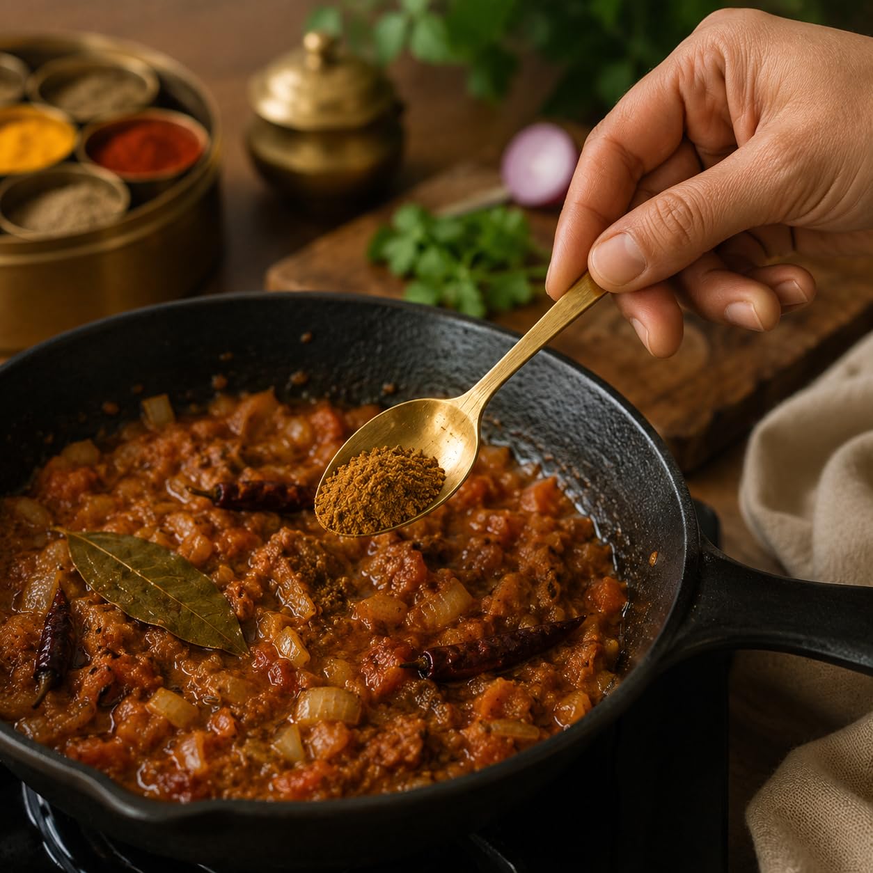 Pure Source India 3 Inch Brass Spoon Perfect for Spices, Coffee and Dessert Spoon