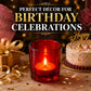 Pure Source India Pack of 6 Glass Votive Tealight Candle Holders (Red) - Living Room Side Table Home Decoration