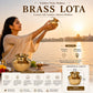 Pure Source India Brass Lota for Puja | Brass Kalash 500 ML | 4 Inch Gold Finish Traditional Pooja Lota | Hindu Religious Pooja Item for Home Temple & Decoration