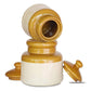 Pure Source India Ceramic Pickle Jar with Lid - 1 Piece, Ivory and Brown