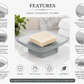Pure Source India Glass Soap Dish, Frosted Square