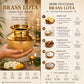 Pure Source India Brass Lota for Puja | Brass Kalash 500 ML | 4 Inch Gold Finish Traditional Pooja Lota | Hindu Religious Pooja Item for Home Temple & Decoration