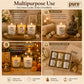 Pure Source India Premium Scented Candle Gift Box Set of 6 (50g Each) | for Home Décor, Diwali, Bedroom, Spa, Meditation & Gifting (Jasmine, Vanilla & Mogra)