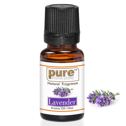 Pure Source India Lavender Aroma Oil | Premium Fragrance Oil for Diffuser, Aromatherapy, Meditation, Candles, Soap Making, Humidifier & Home Air Freshener