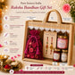 Pure Source India Raksha Bandhan Gift Hamper for Brother | Premium Jute Gift Bag with 2 Designer Rakhi, Mandarin Scented Candle, Pink Potpourri, Roli & Chawal