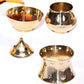 Brass Kapoor dani with Night lamp, Aroma Diffuser, Bakhoor dani,Camphor Burner (19.5 CM Gold)