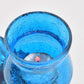 Pure Source India Sky Blue Crackle Glass Tea Light Candle Holder/Crackle Votive for Home Decoration
