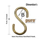 Pure Source India Golden Brass S  Hook for Home Decor, Hanging Accessories, Kitchen, Bathroom & Organizing(Light Weight)