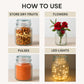 1000ml Glass Storage Jar with Airtight Lid | Kitchen Organizer for Spices, Pickles, Dry Fruits, Sugar & Snacks