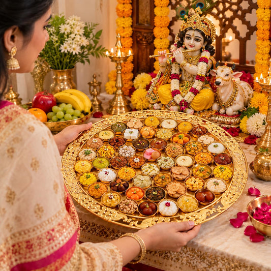 Pure Source India 56 Bhoog Thali for Home mandir Pooja & Religious Offerings